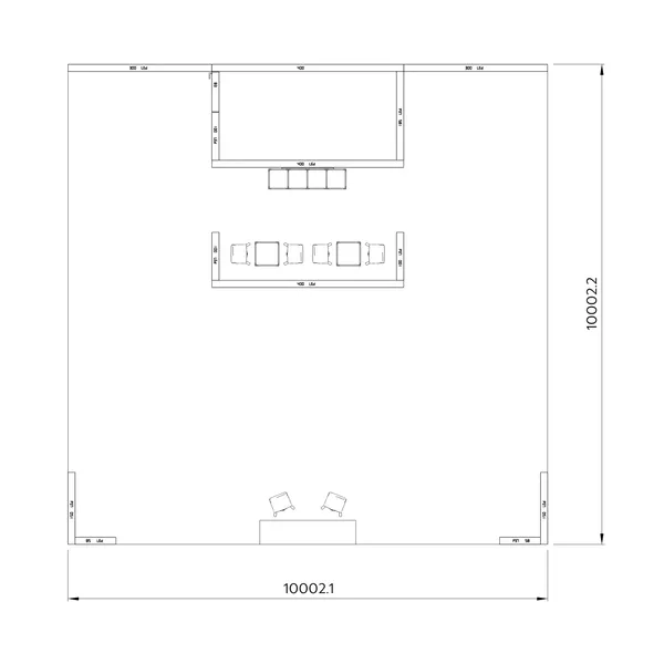10x10m - stoisko Modularico M150 LED układ PW-0251010M150