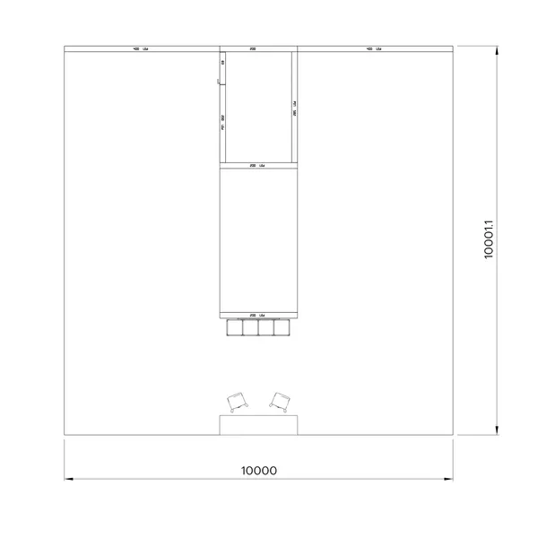 10x10m - stoisko Modularico M150 LED układ PW-0261010M150