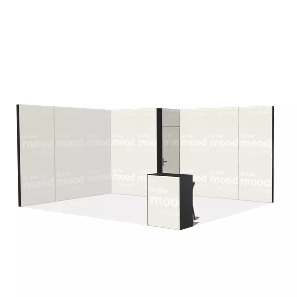 3x3m - Modularico M100 LED booth, L layout - 00133M100 [CLONE]
