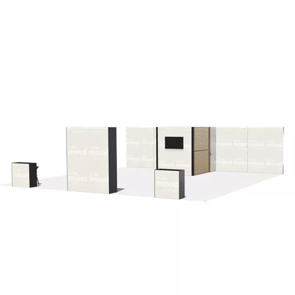 3x3m - Modularico M100 LED booth, L layout - 00133M100 [CLONE]