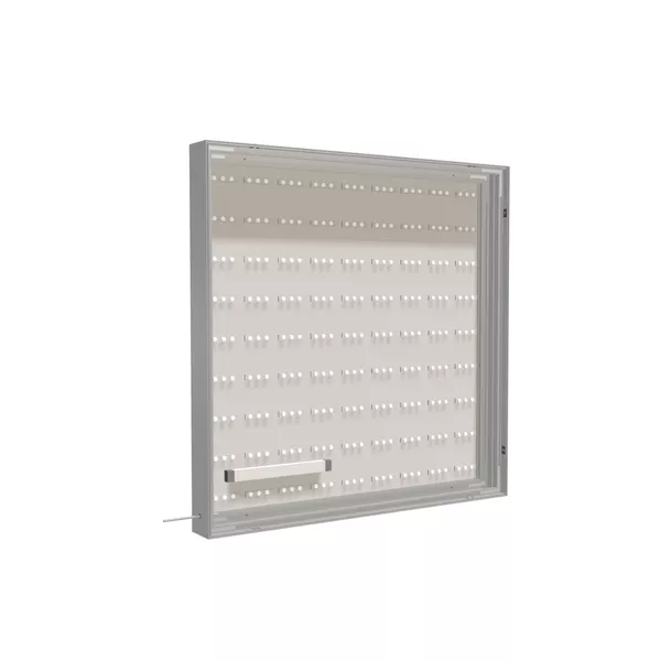 100x100cm - ścienna rama S100T podświetlenie tylne LED RGBW, profil srebrny