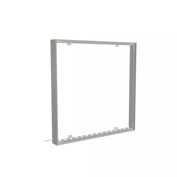 100x100cm - ścienna rama S100D podświetlenie krawędziowe LED, profil srebrny