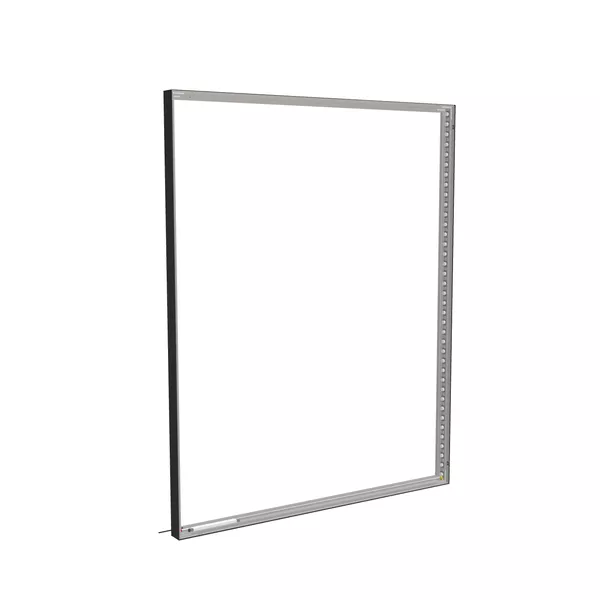 200x250cm - ścienna rama S100T podświetlenie krawędziowe LED, profil czarny