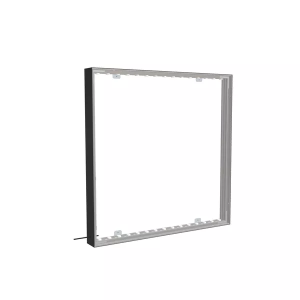 100x100cm - ścienna rama S100D podświetlenie krawędziowe LED, profil czarny