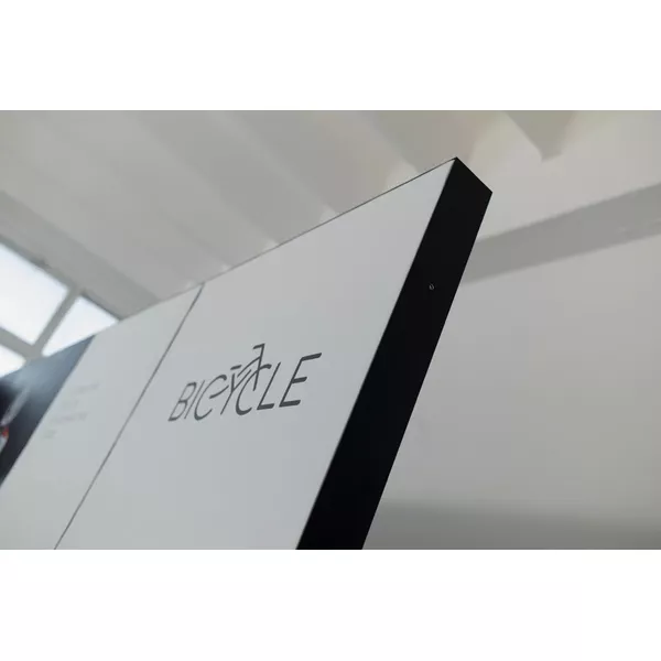 100x100cm - stojąca rama S100T, stopy standard, profil srebrny