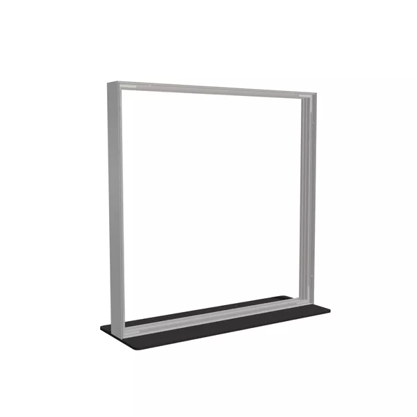100x100cm - stojąca rama S100D, stopa Mono HPL, profil srebrny