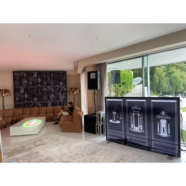 200x250cm - stojąca rama S50D, stopy standard, profil srebrny