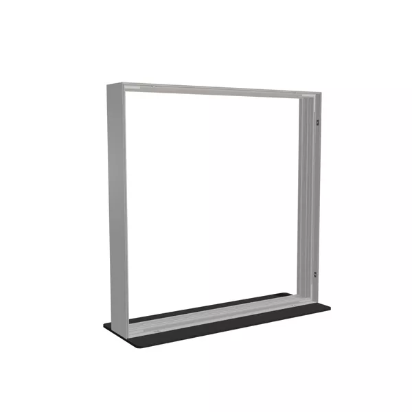 100x100cm - stojąca rama S150D, stopa Mono HPL, profil srebrny