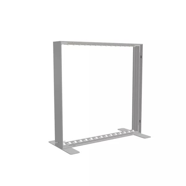 100x100cm - stojąca rama S150D, podświetlenie krawędziowe LED, stopy standard, profil srebrny