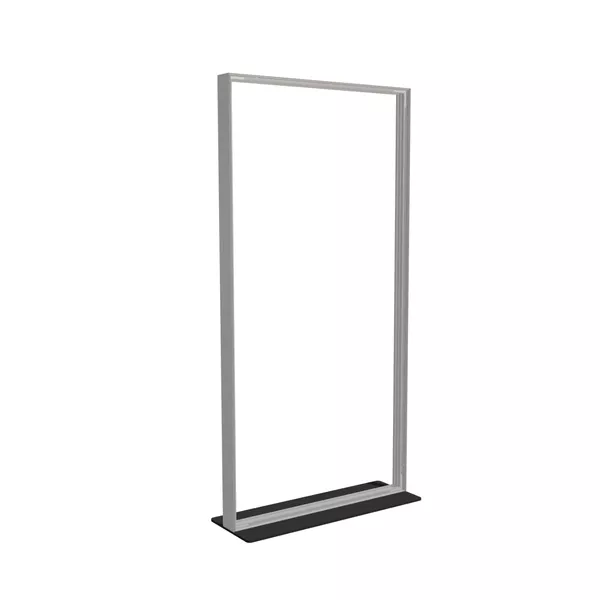 100x200cm - stojąca rama S100D, stopa Mono HPL, profil srebrny