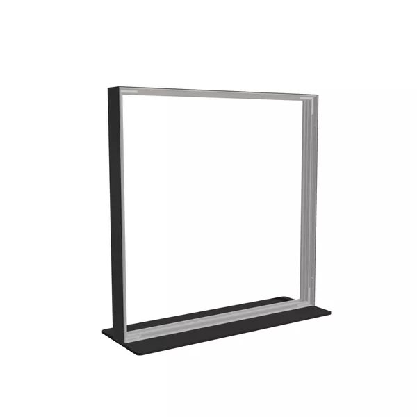 100x100cm - stojąca rama S100D, stopa Mono HPL, profil czarny