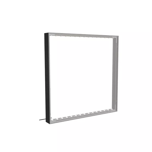 100x100cm - stojąca rama S100D, podświetlenie krawędziowe LED, profil czarny