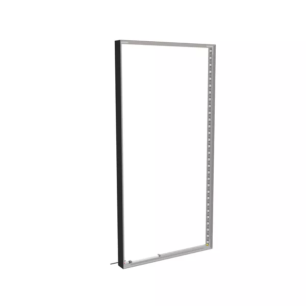 100x200cm - stojąca rama S100D, podświetlenie krawędziowe LED, profil czarny