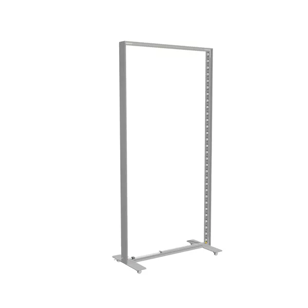 100x200cm - stojąca rama S100D, podświetlenie krawędziowe LED, stopa na kółkach, profil srebrny