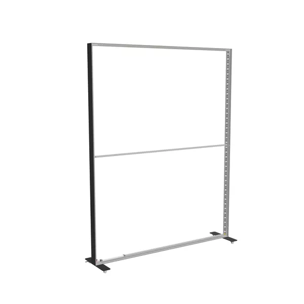 200x250cm - stojąca rama S100D, podświetlenie krawędziowe LED, stopa na kółkach, profil czarny