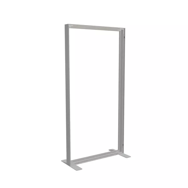 100x200cm - stojąca rama S100T, stopy standard, profil srebrny