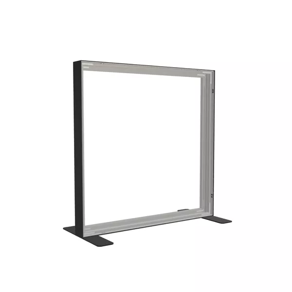 100x100cm - stojąca rama S100T, stopy standard, profil czarny