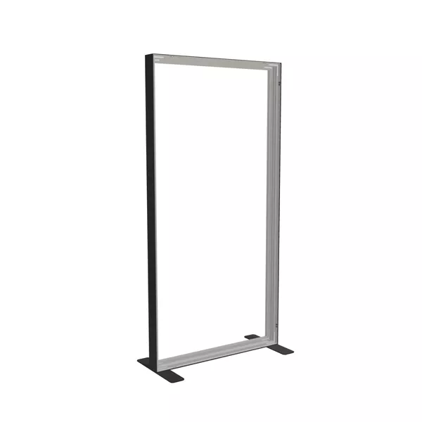 100x200cm - stojąca rama S100T, stopy standard, profil czarny