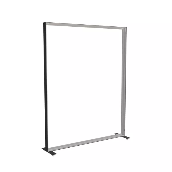 200x250cm - stojąca rama S100T, stopy na kółkach, profil czarny