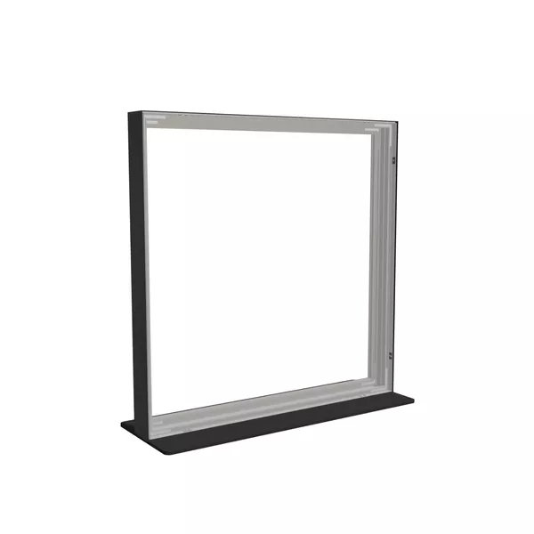 100x100cm - stojąca rama S100T, stopa Mono HPL, profil czarny