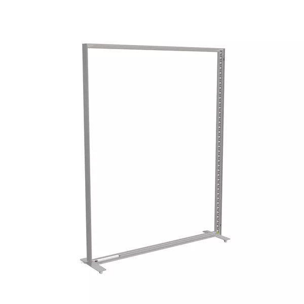 200x250cm - stojąca rama S100T, podświetlenie krawędziowe LED, stopy na kółkach, profil srebrny
