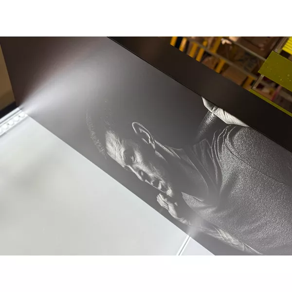 200x250cm - stojąca rama S150D, stopy standard, profil czarny