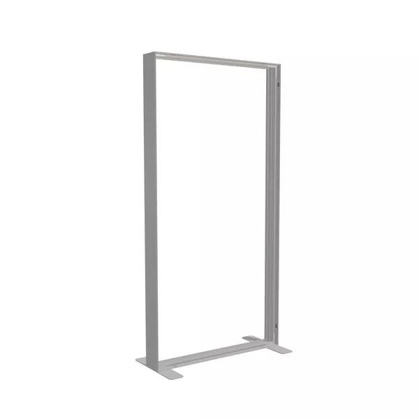100x200cm - stojąca rama S150D, stopy standard, profil srebrny