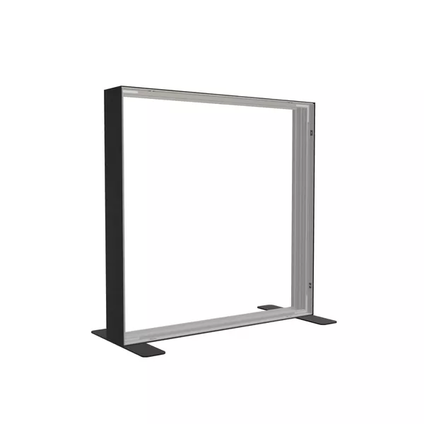 100x100cm - stojąca rama S150D, stopy standard, profil czarny