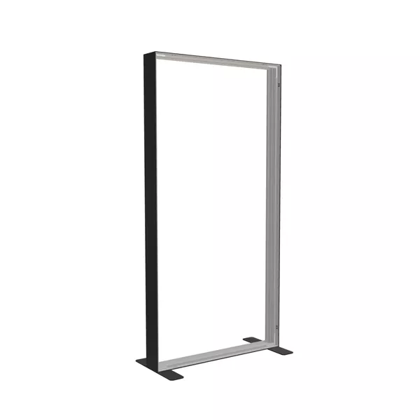 100x200cm - stojąca rama S150D, stopy standard, profil czarny