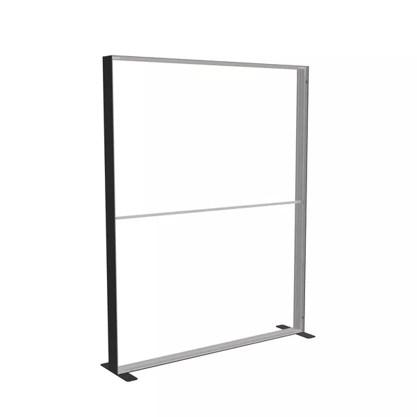 200x250cm - stojąca rama S150D, stopy standard, profil czarny