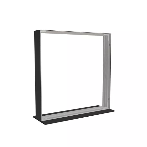 100x100cm - stojąca rama S150D, stopa Mono HPL, profil czarny