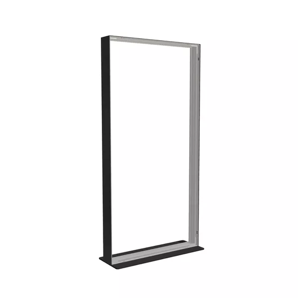100x200cm - stojąca rama S150D, stopa Mono HPL, profil czarny