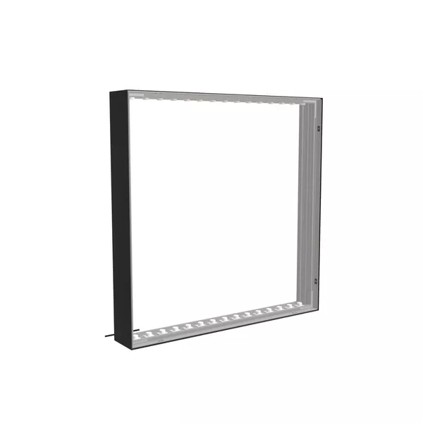 100x100cm - stojąca rama S150D, podświetlenie krawędziowe LED, profil czarny
