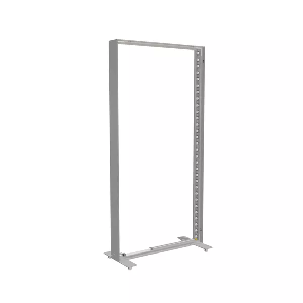 100x200cm - stojąca rama S150D, podświetlenie krawędziowe LED, stopy na kółkach, profil srebrny