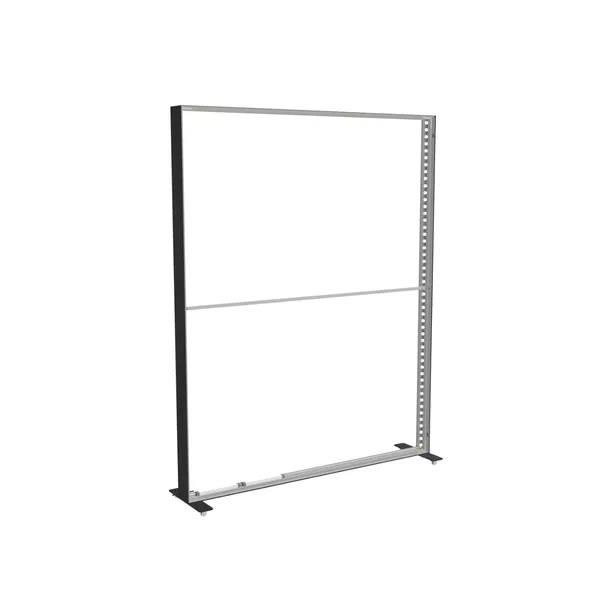200x250cm - stojąca rama S150D, podświetlenie krawędziowe LED, stopy na kółkach, profil czarny
