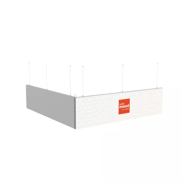 400x400x100cm - Podwieszenie podświetlane S2 S100LED , grafika tekstylna, linki z mocowaniem
