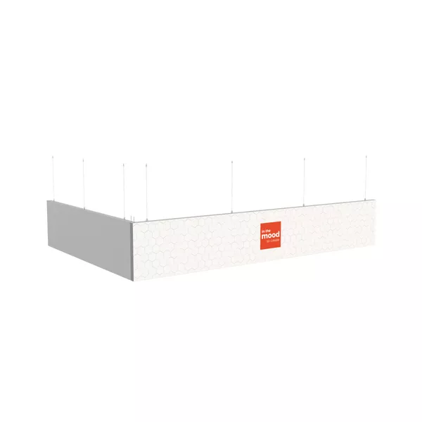 400x600x100cm - Podwieszenie podświetlane S2 S100LED , grafika tekstylna, linki z mocowaniem