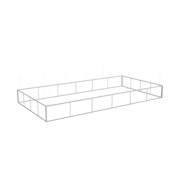 500x1000x100cm - Podwieszenie S4 S50 łączenie proste, grafika tekstylna, linki z mocowaniem