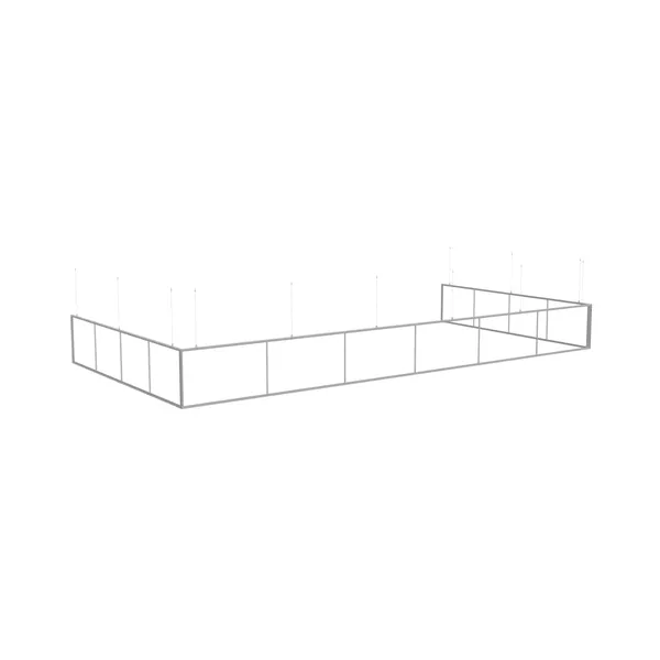 500x1000x100cm - Podwieszenie S3 S50 łączenie proste, grafika tekstylna, linki z mocowaniem