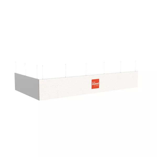 500x1000x100cm - Podwieszenie S2 S50 łączenie proste, grafika tekstylna, linki z mocowaniem