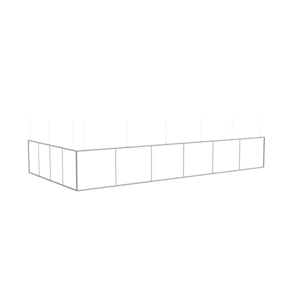 500x1000x100cm - Podwieszenie S2 S50 łączenie proste, grafika tekstylna, linki z mocowaniem