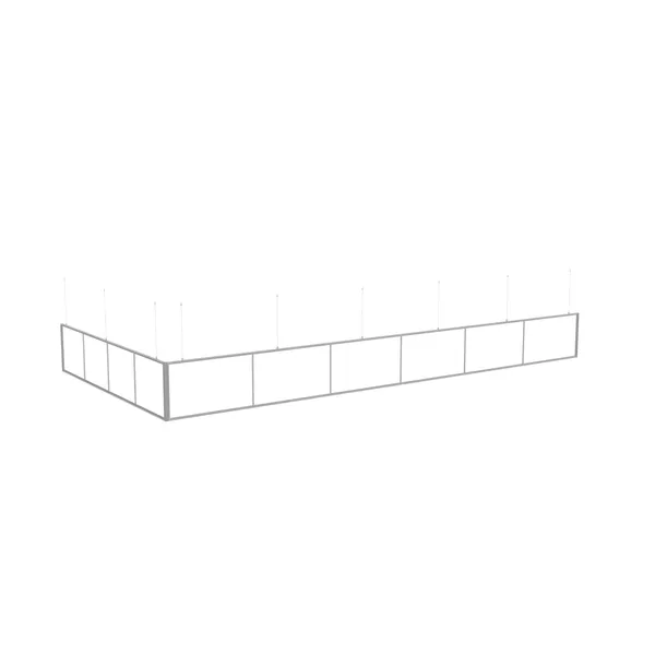500x1000x100cm - Podwieszenie S2 S50 łączenie narożne, grafika tekstylna, linki z mocowaniem