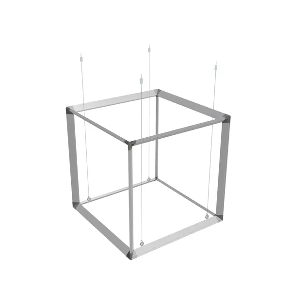 100x100x100cm - podwieszenie Fbox - grafika tekstylna, linki z mocowaniem
