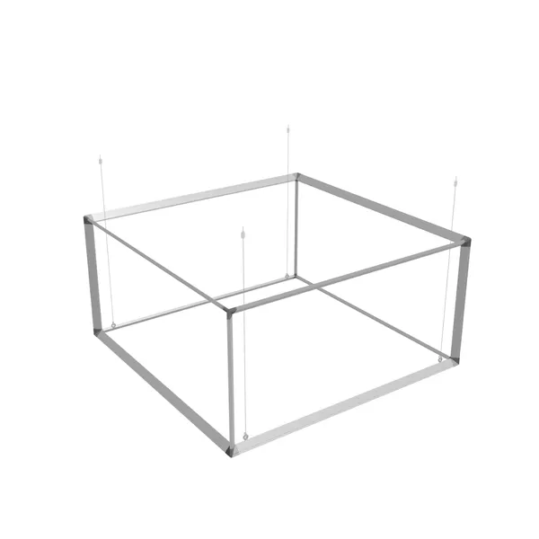 200x200x100cm - podwieszenie Fbox - grafika tekstylna, linki z mocowaniem