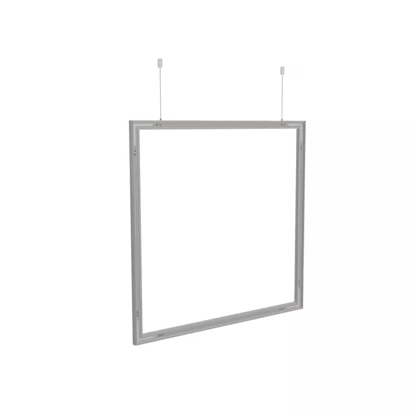 100x100cm - podwieszana rama S25, profil srebrny, linki z mocowaniem