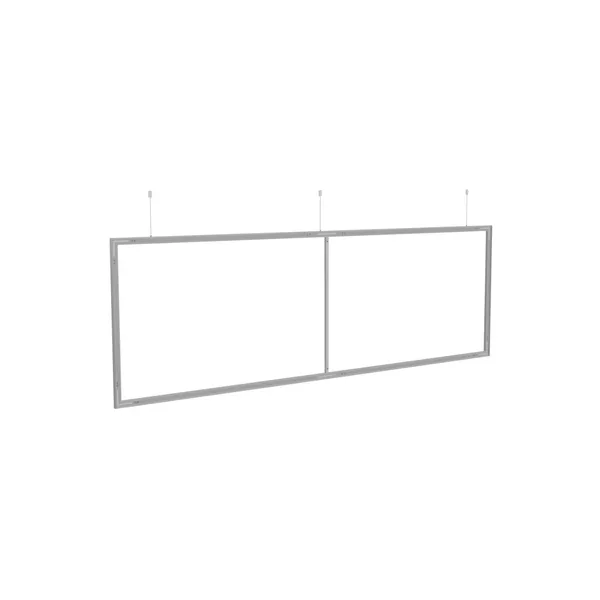 300x100cm - podwieszana rama S25, profil srebrny, linki z mocowaniem