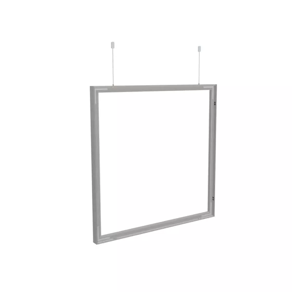 100x100cm - podwieszana rama S50D, profil srebrny, linki z mocowaniem