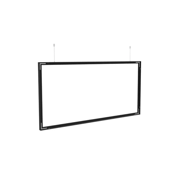 200x100cm - podwieszana rama S50D, profil czarny, linki z mocowaniem