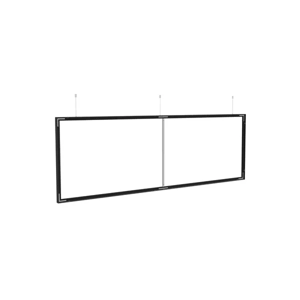 300x100cm - podwieszana rama S50D, profil czarny, linki z mocowaniem