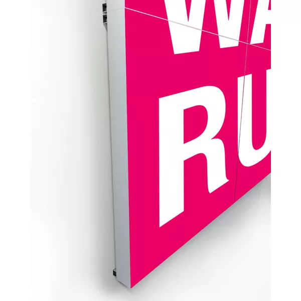 200x250cm - rama Outdoor S100T podświetlenie krawędziowe LED, profil srebrny, blokada tkaniny